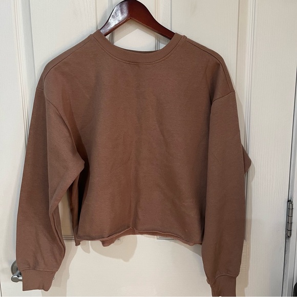 J.O & CO Tops - J.O&CO tan color crop top raw hem size medium